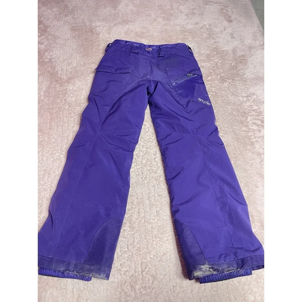 Spyder Kids Snow Pants Size 12 Purple Winter Outdoors Grow-a-Longs‎ Ski Bin12